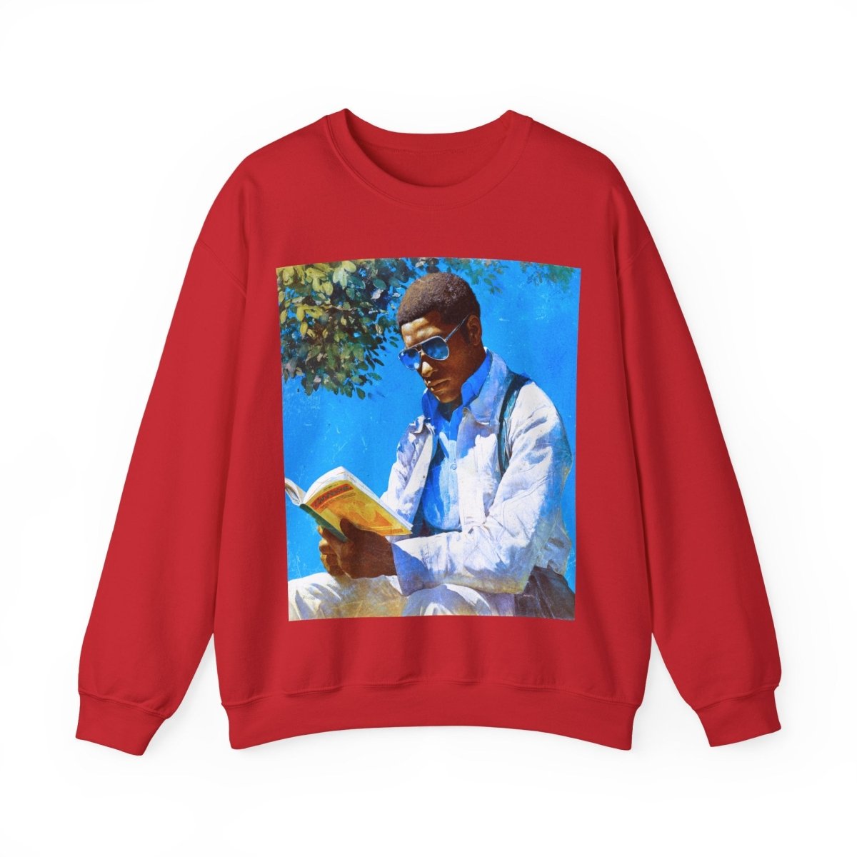 Man Reading Sweatshirt - Afrocentric Art by The Trini Gee