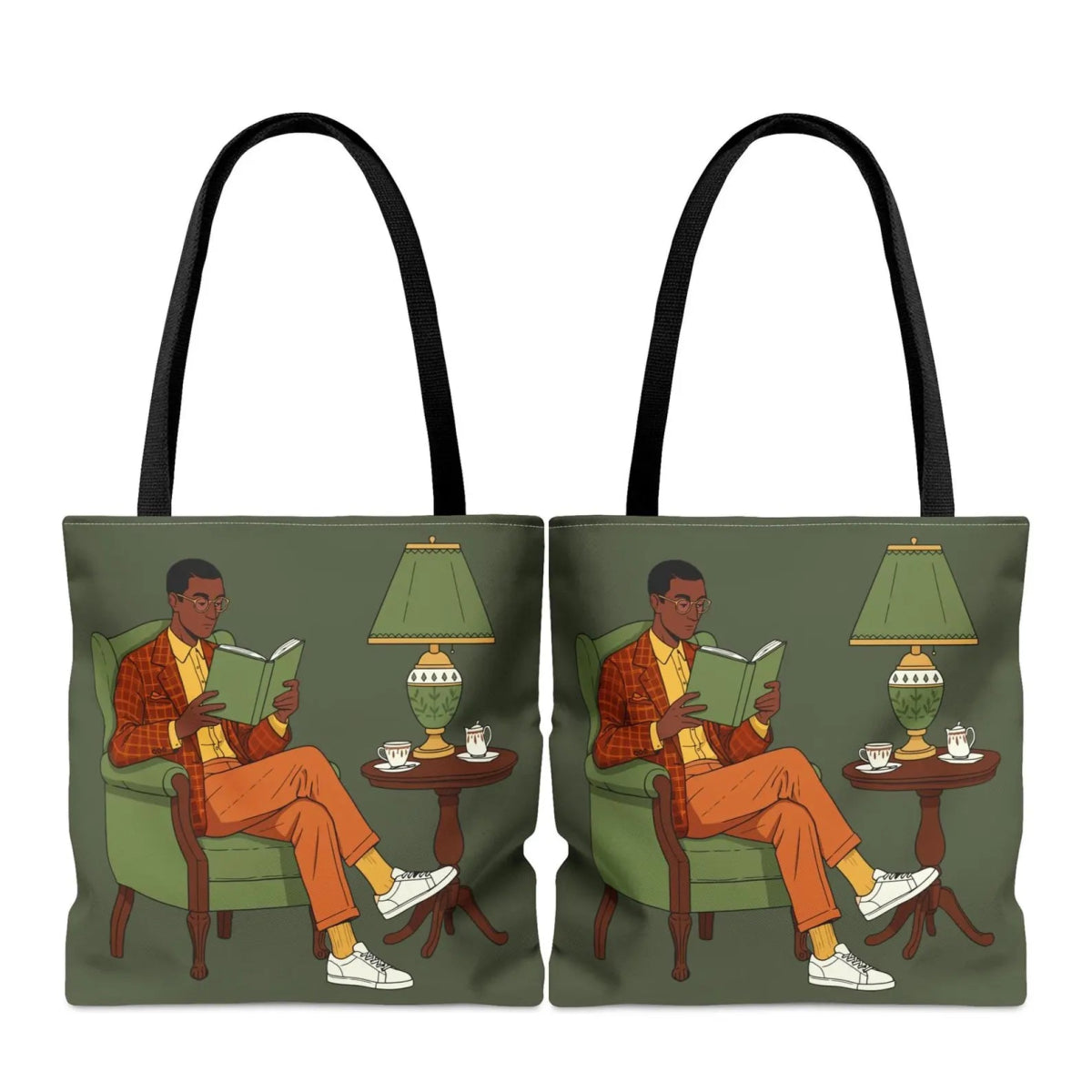 Man Reading Tote Bag - The Trini Gee