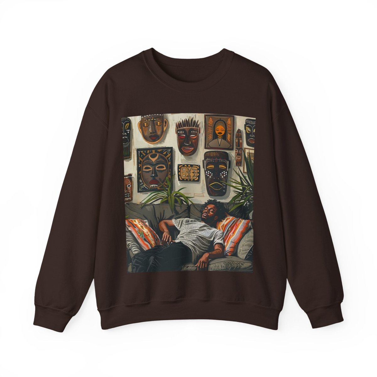 Man Relax Sweatshirt - Afrocentric Art by The Trini Gee