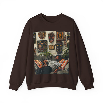 Man Relax Sweatshirt - Afrocentric Art by The Trini Gee