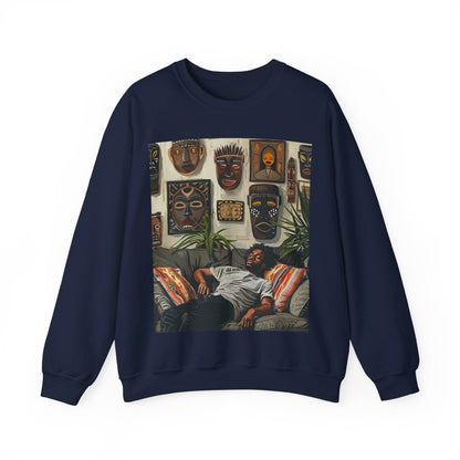 Man Relax Sweatshirt - Afrocentric Art by The Trini Gee