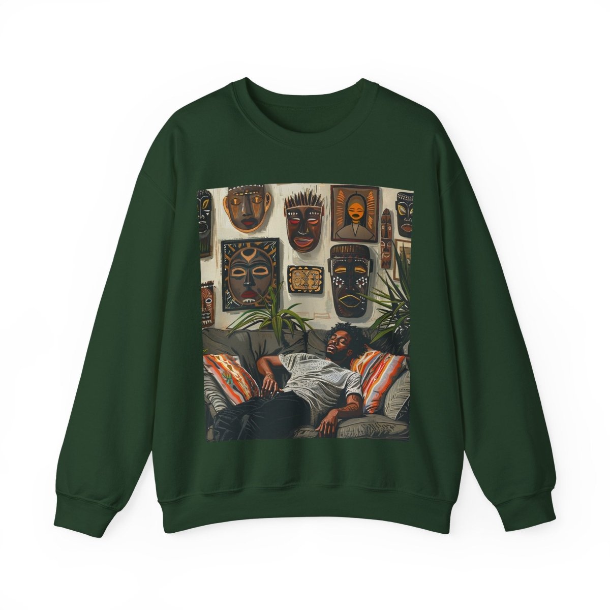 Man Relax Sweatshirt - Afrocentric Art by The Trini Gee