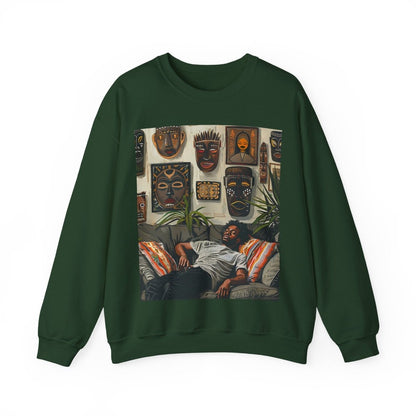 Man Relax Sweatshirt - Afrocentric Art by The Trini Gee