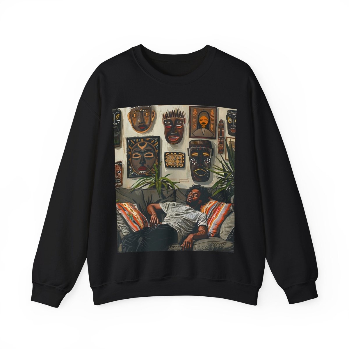 Man Relax Sweatshirt - Afrocentric Art by The Trini Gee