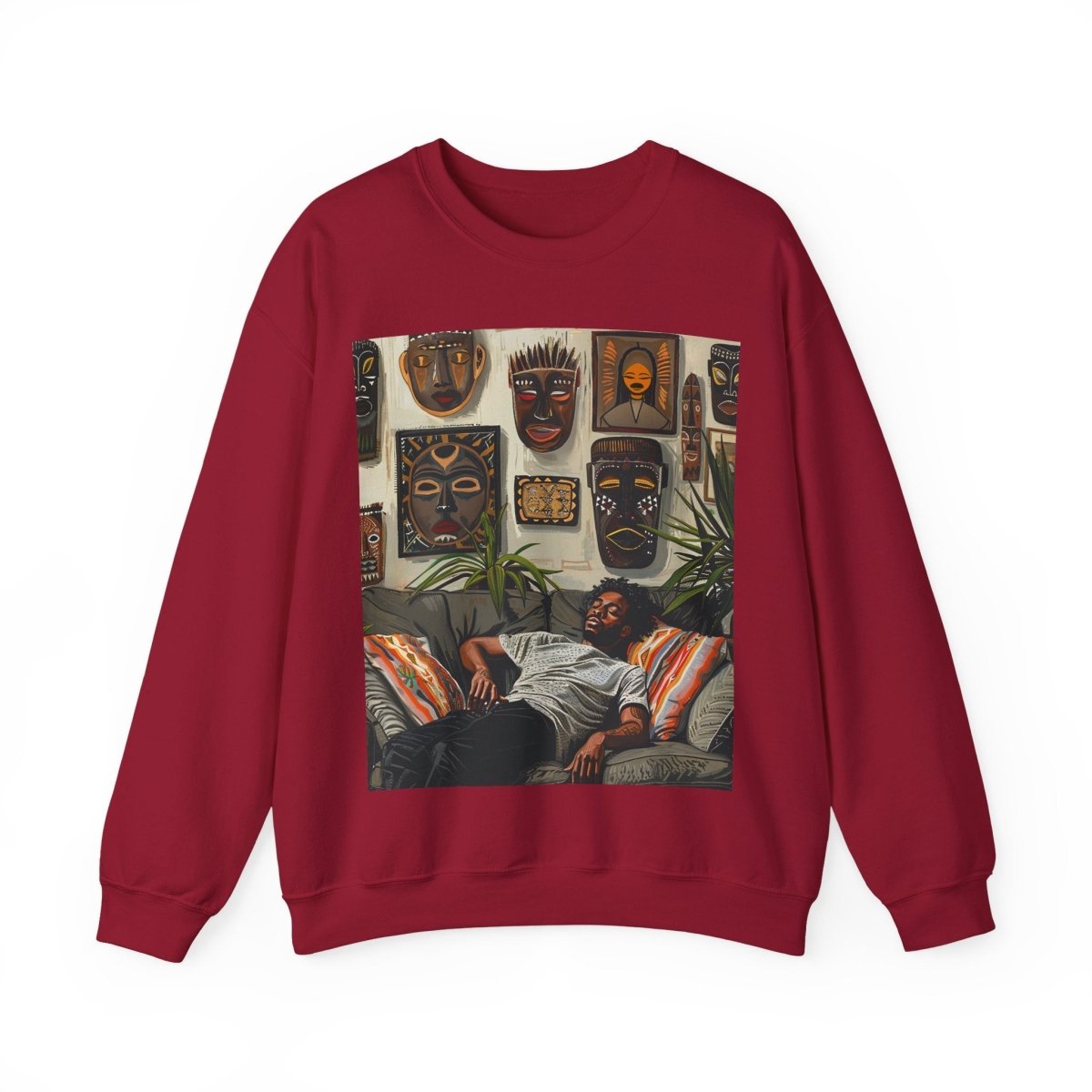 Man Relax Sweatshirt - Afrocentric Art by The Trini Gee