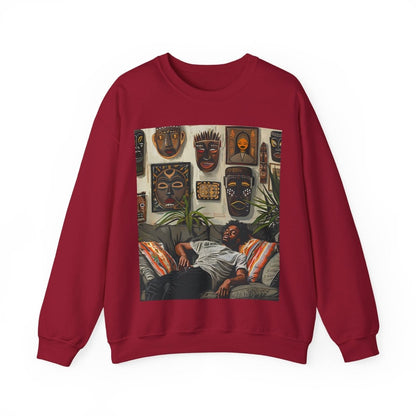 Man Relax Sweatshirt - Afrocentric Art by The Trini Gee