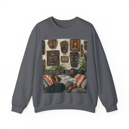 Man Relax Sweatshirt - Afrocentric Art by The Trini Gee