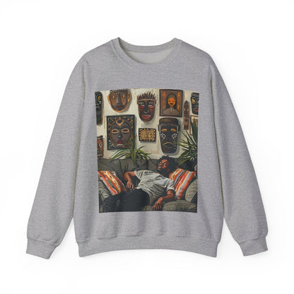 Man Relax Sweatshirt - Afrocentric Art by The Trini Gee