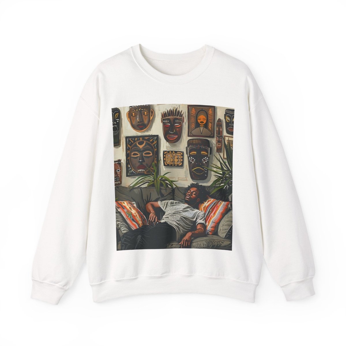 Man Relax Sweatshirt - Afrocentric Art by The Trini Gee