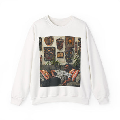 Man Relax Sweatshirt - Afrocentric Art by The Trini Gee