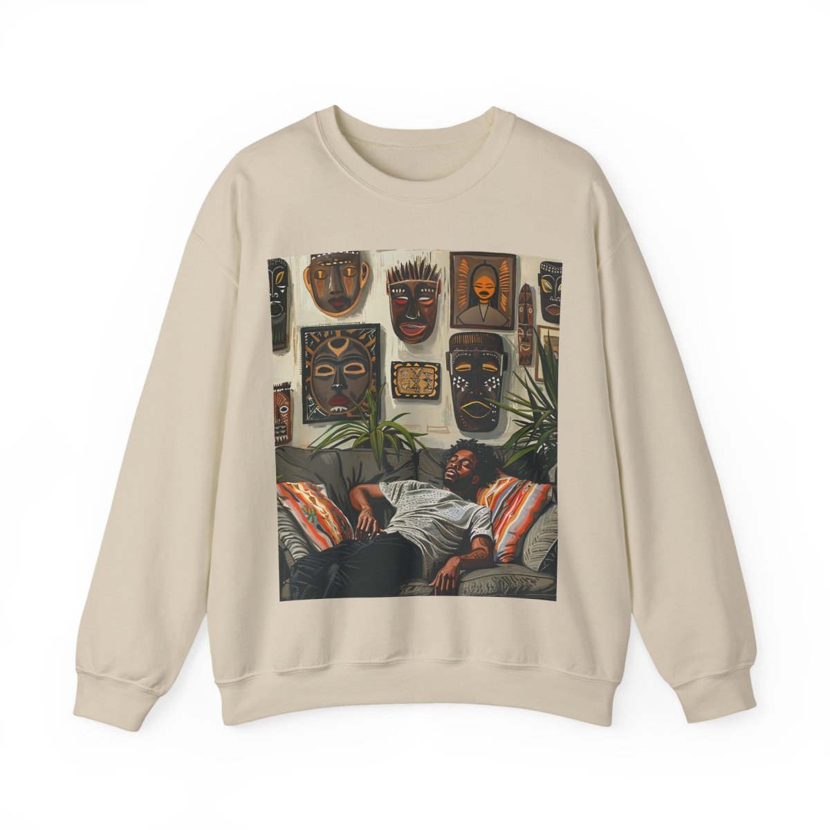 Man Relax Sweatshirt - Afrocentric Art by The Trini Gee