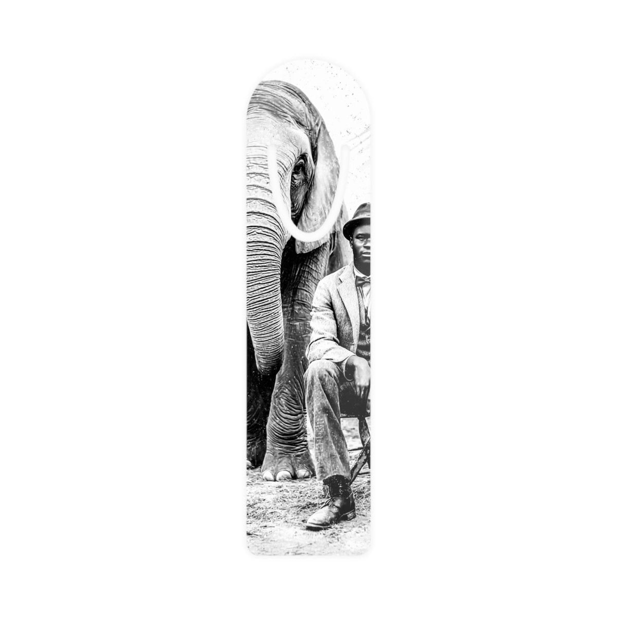 Man with Elephant Bookmark - Afrocentric Art by The Trini Gee