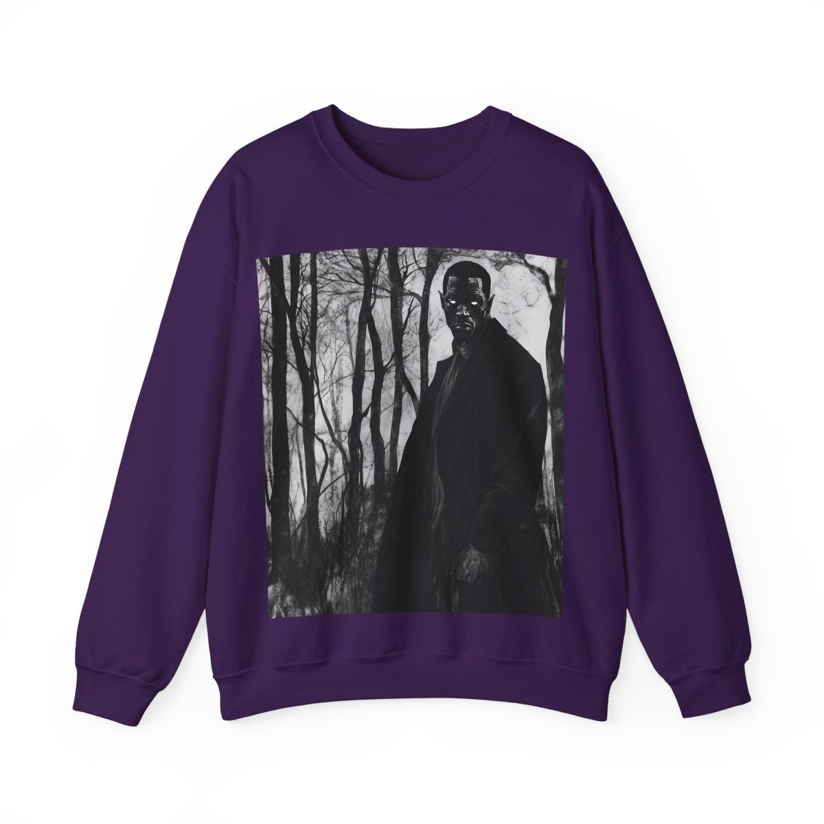 Man with Glowing Eyes Sweatshirt - Afrocentric Art by The Trini Gee