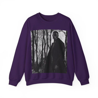 Man with Glowing Eyes Sweatshirt - Afrocentric Art by The Trini Gee