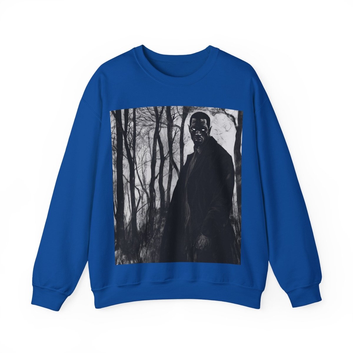 Man with Glowing Eyes Sweatshirt - Afrocentric Art by The Trini Gee