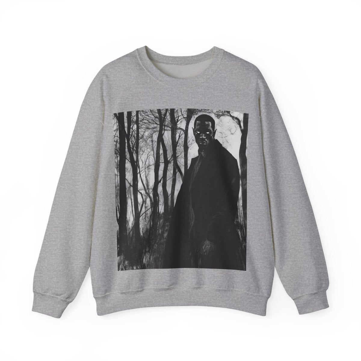 Man with Glowing Eyes Sweatshirt - Afrocentric Art by The Trini Gee