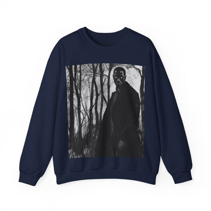Man with Glowing Eyes Sweatshirt - Afrocentric Art by The Trini Gee