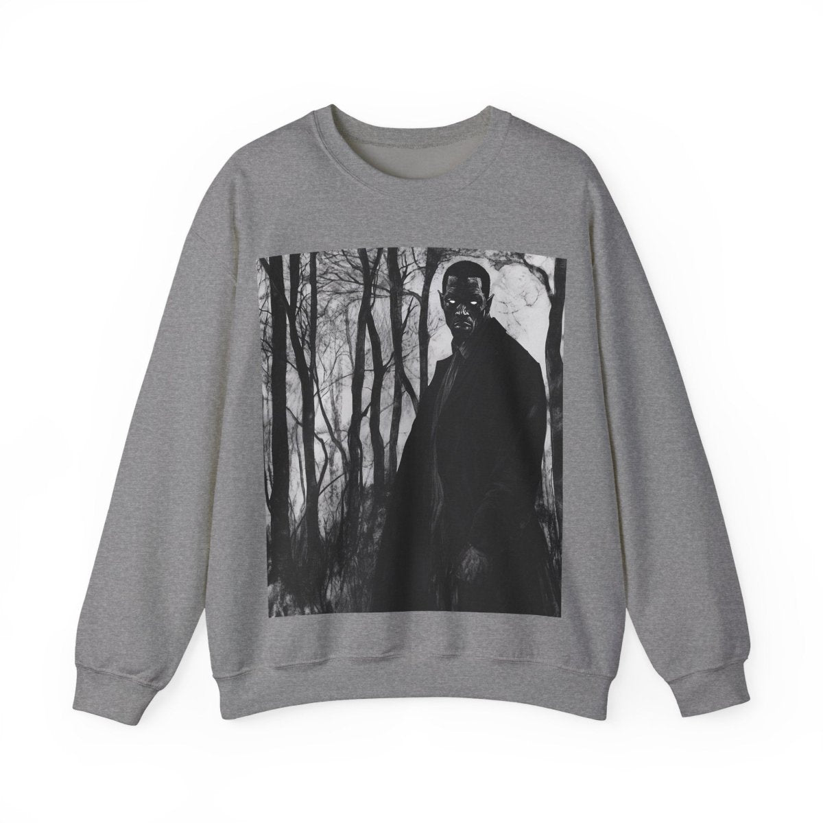 Man with Glowing Eyes Sweatshirt - Afrocentric Art by The Trini Gee