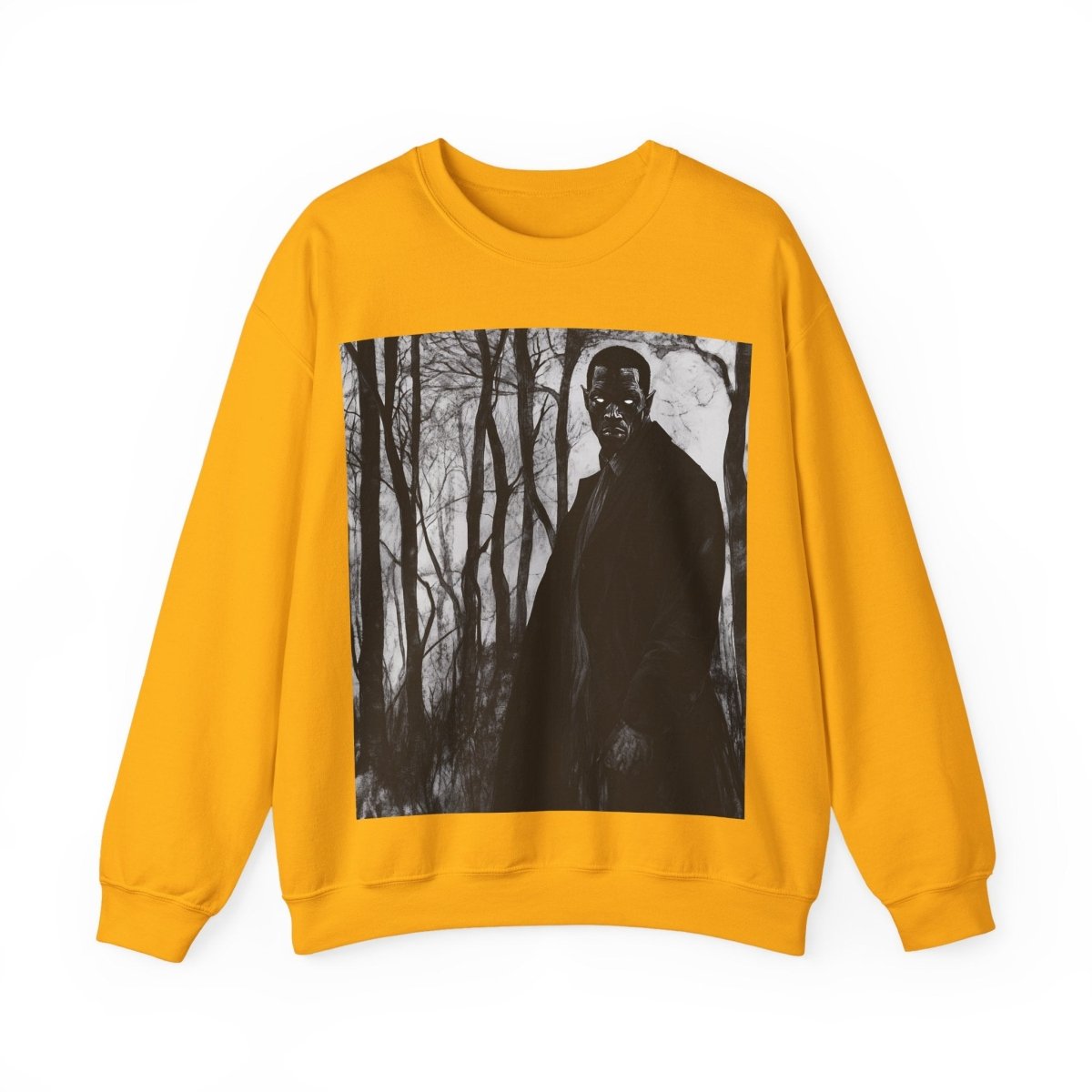 Man with Glowing Eyes Sweatshirt - Afrocentric Art by The Trini Gee