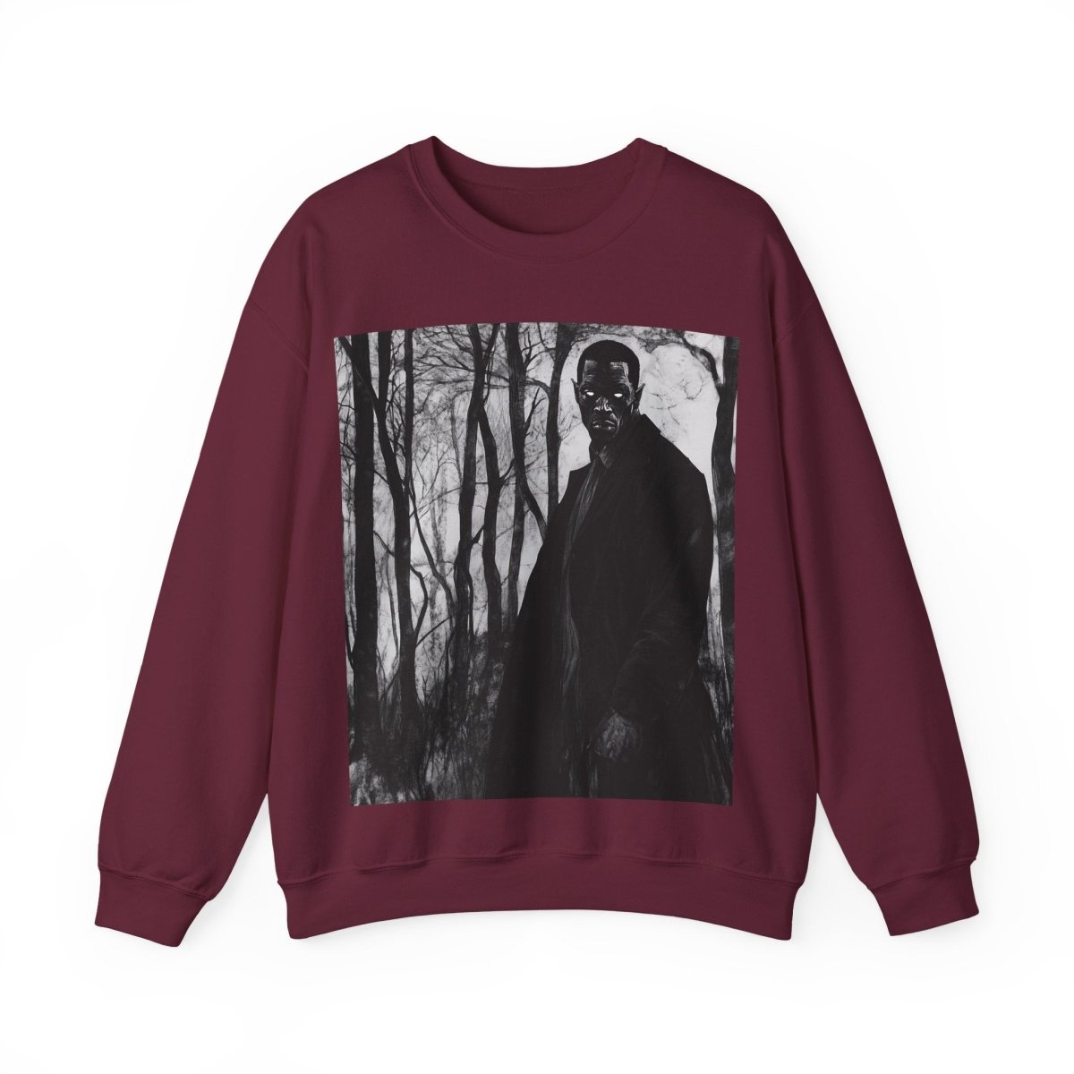 Man with Glowing Eyes Sweatshirt - Afrocentric Art by The Trini Gee