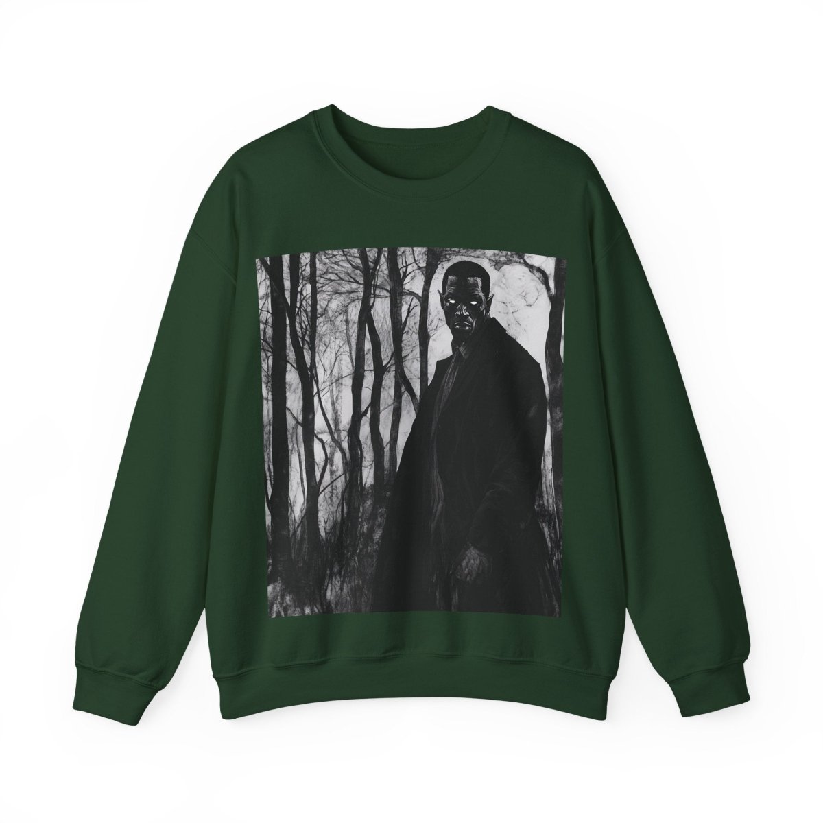 Man with Glowing Eyes Sweatshirt - Afrocentric Art by The Trini Gee
