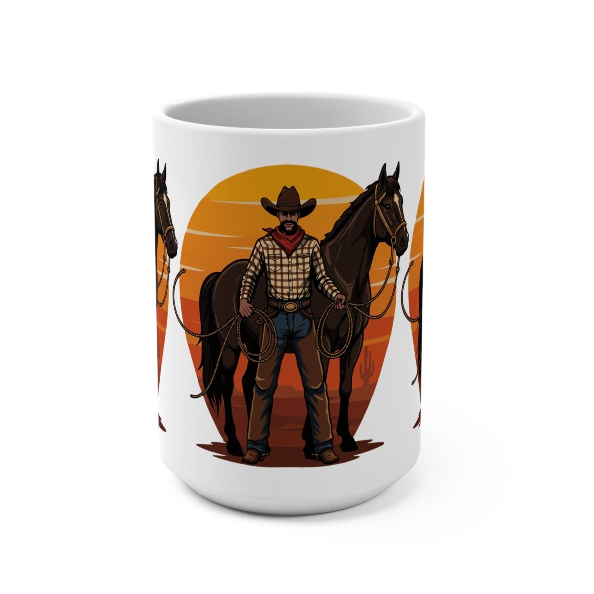 Man with Horse Mug - Afrocentric Art by The Trini Gee