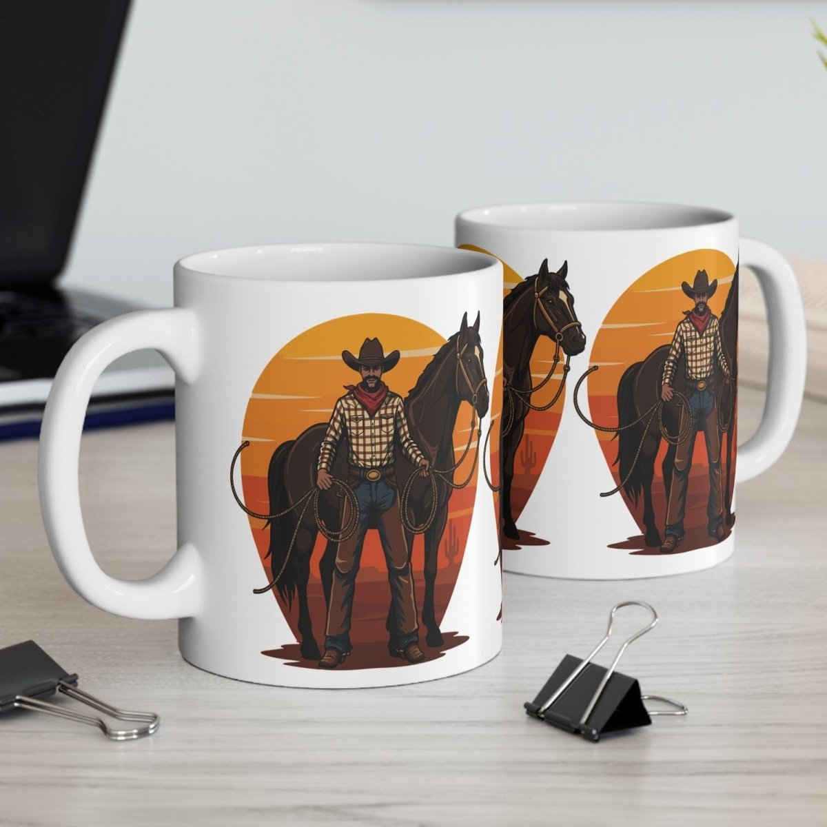 Man with Horse Mug - Afrocentric Art by The Trini Gee