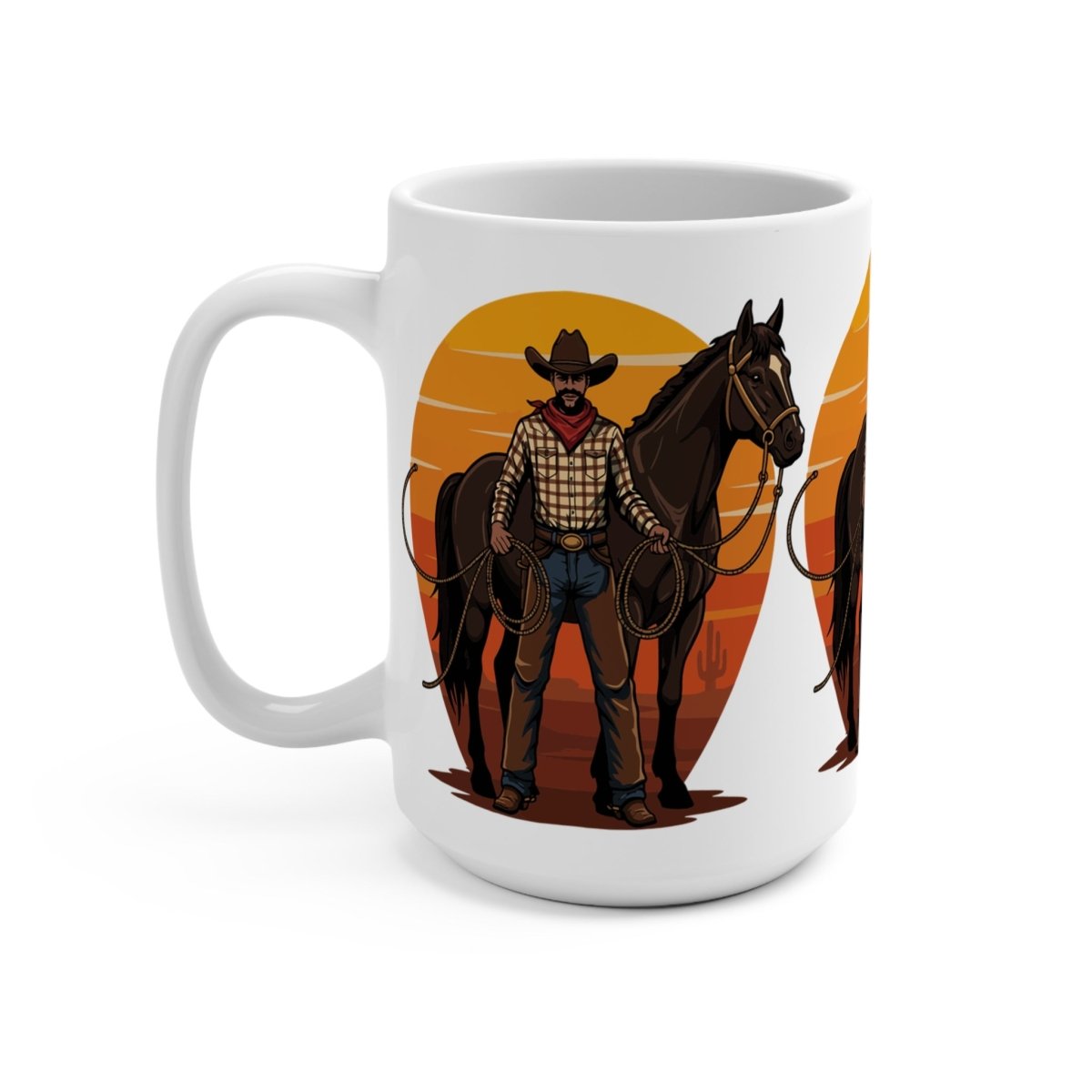 Man with Horse Mug - Afrocentric Art by The Trini Gee