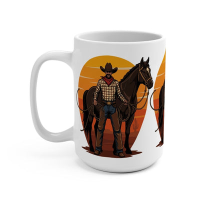 Man with Horse Mug - Afrocentric Art by The Trini Gee