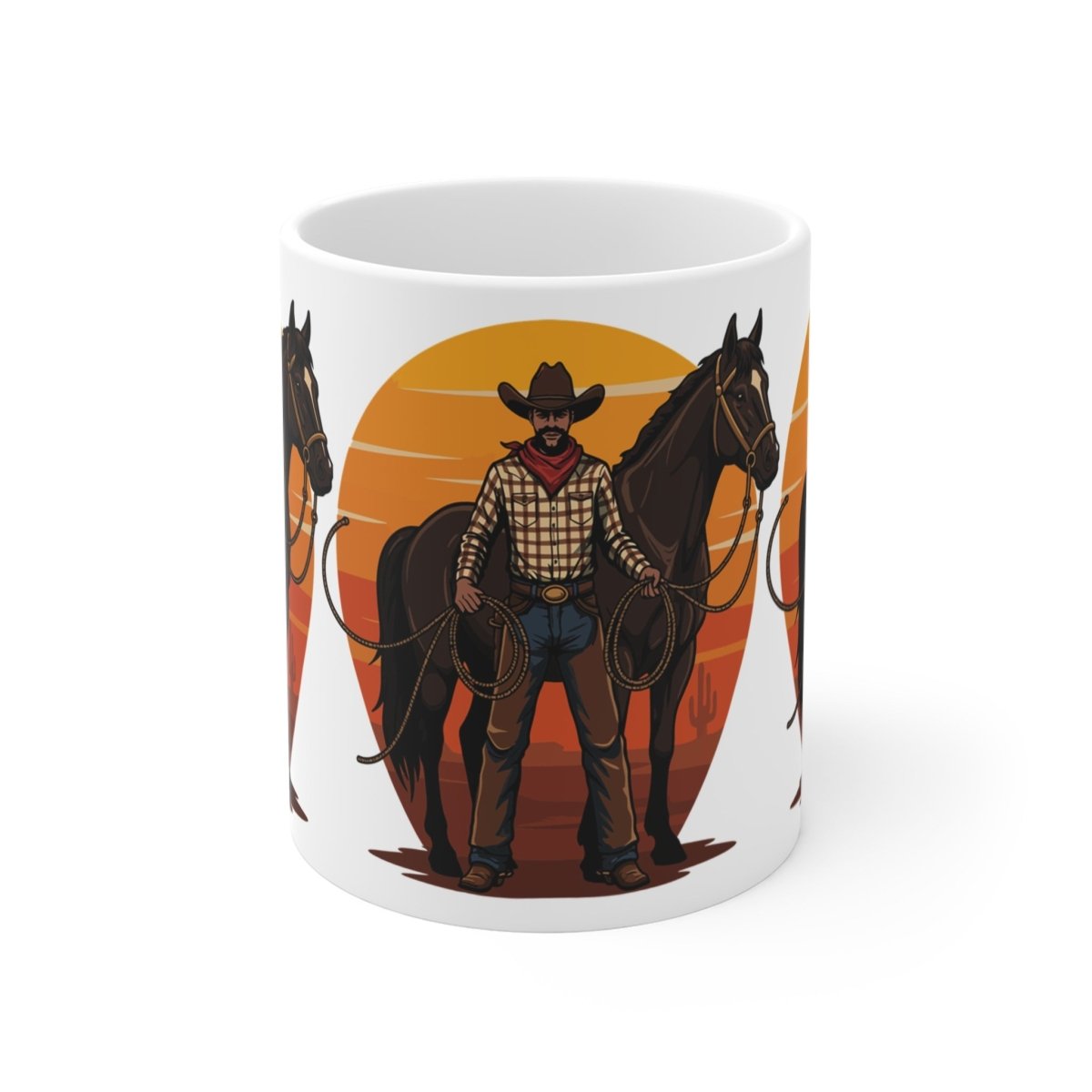 Man with Horse Mug - Afrocentric Art by The Trini Gee
