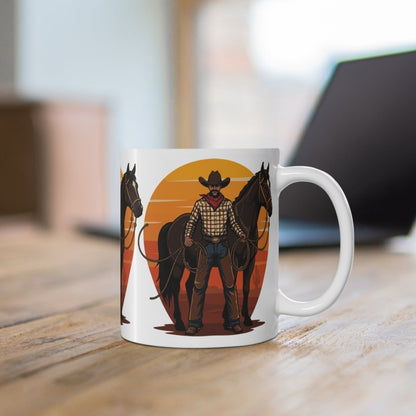 Man with Horse Mug - Afrocentric Art by The Trini Gee