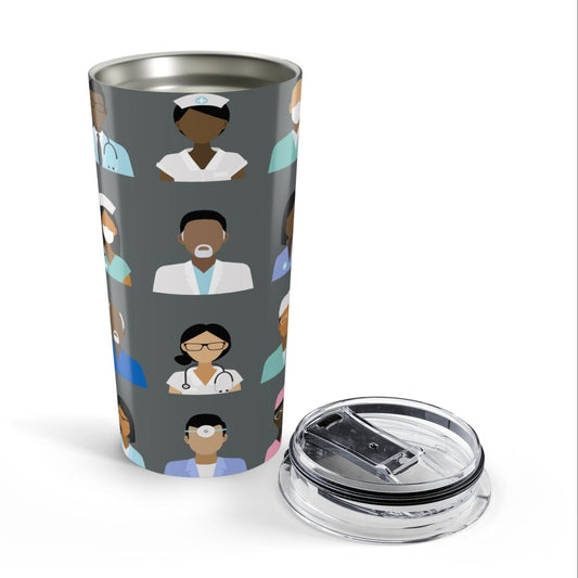 Medical Staff Tumbler - Afrocentric Art by The Trini Gee