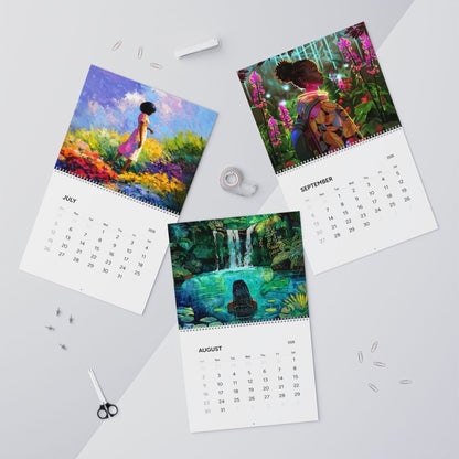 Melanin and Green Life 2026 Wall Calendar - Afrocentric Art by The Trini Gee
