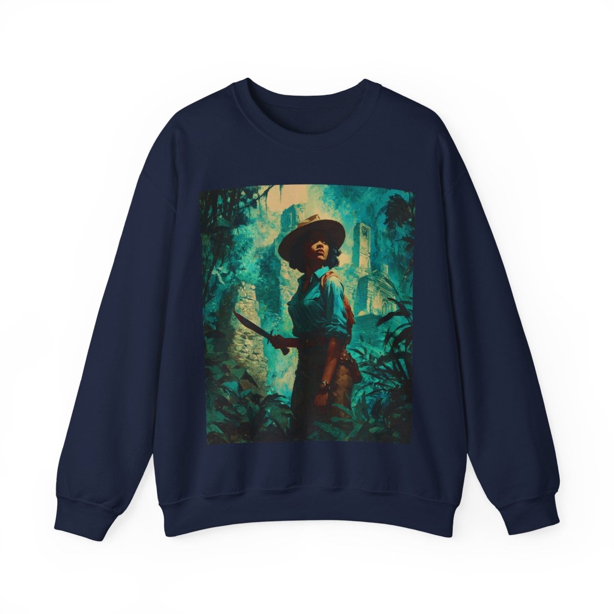 Melanin Explorer Sweatshirt - Afrocentric Art by The Trini Gee