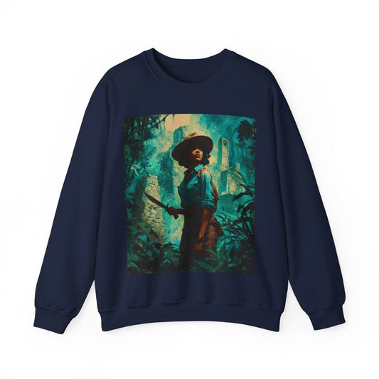 Melanin Explorer Sweatshirt - Afrocentric Art by The Trini Gee