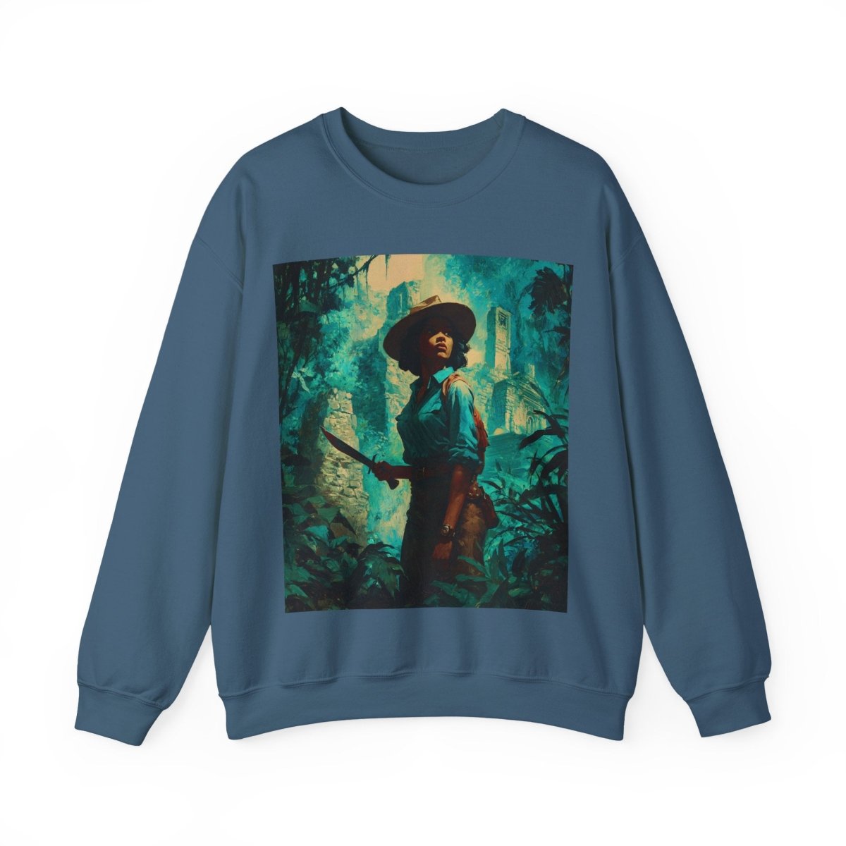 Melanin Explorer Sweatshirt - Afrocentric Art by The Trini Gee