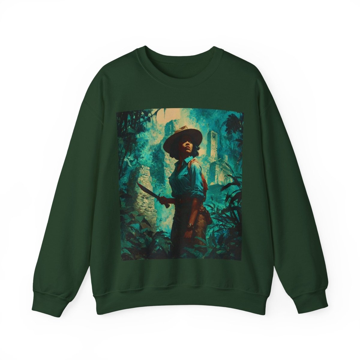 Melanin Explorer Sweatshirt - Afrocentric Art by The Trini Gee