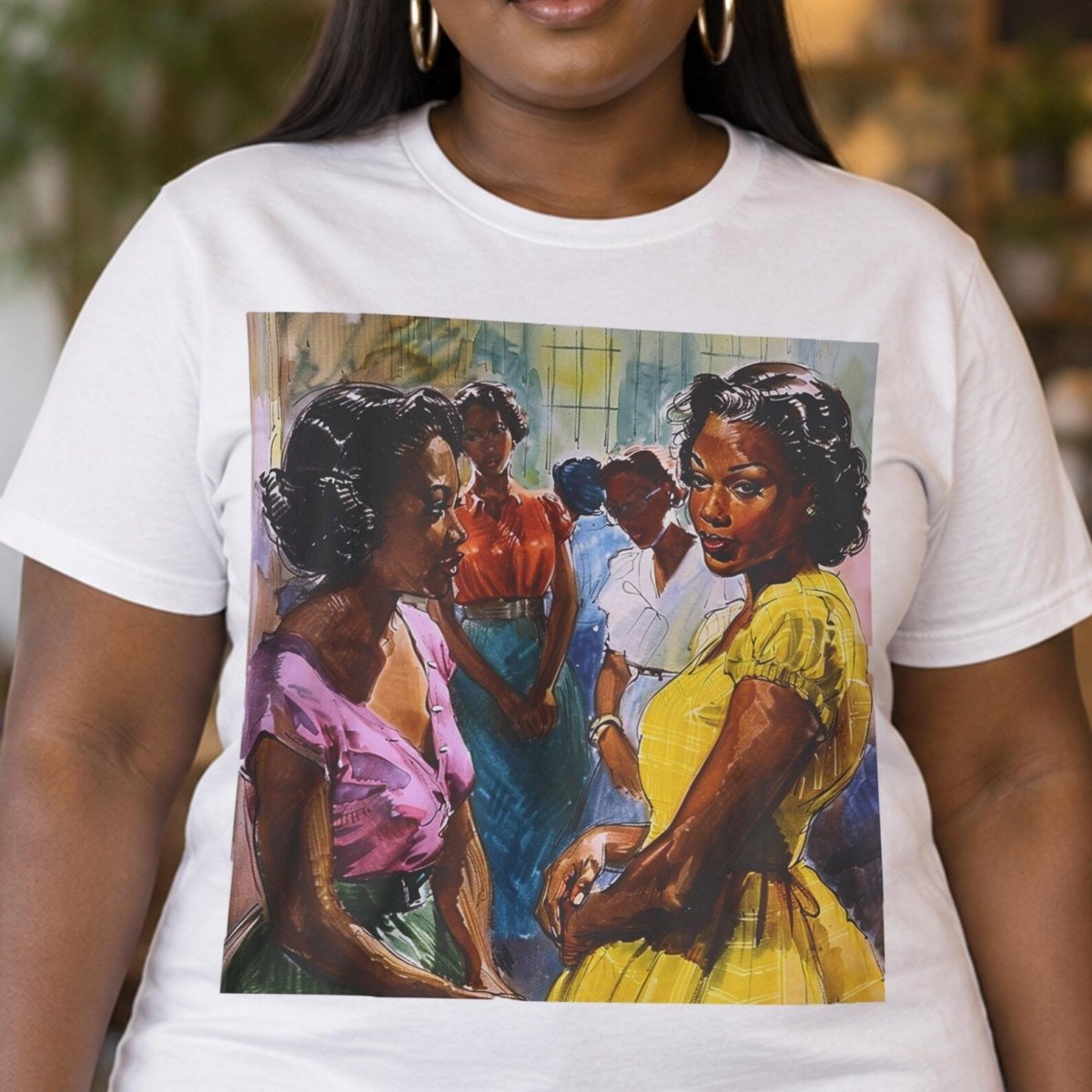 Melanin Ladies Chat Shirt - Afrocentric Art by The Trini Gee