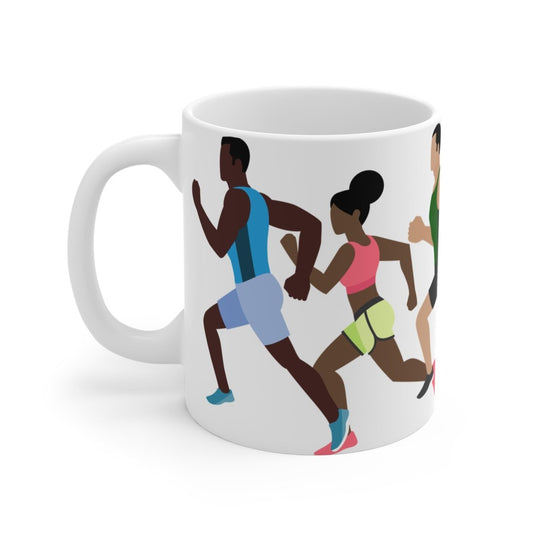 Melanin Running Club Mug - Afrocentric Art by The Trini Gee