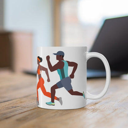 Melanin Running Club Mug - Afrocentric Art by The Trini Gee