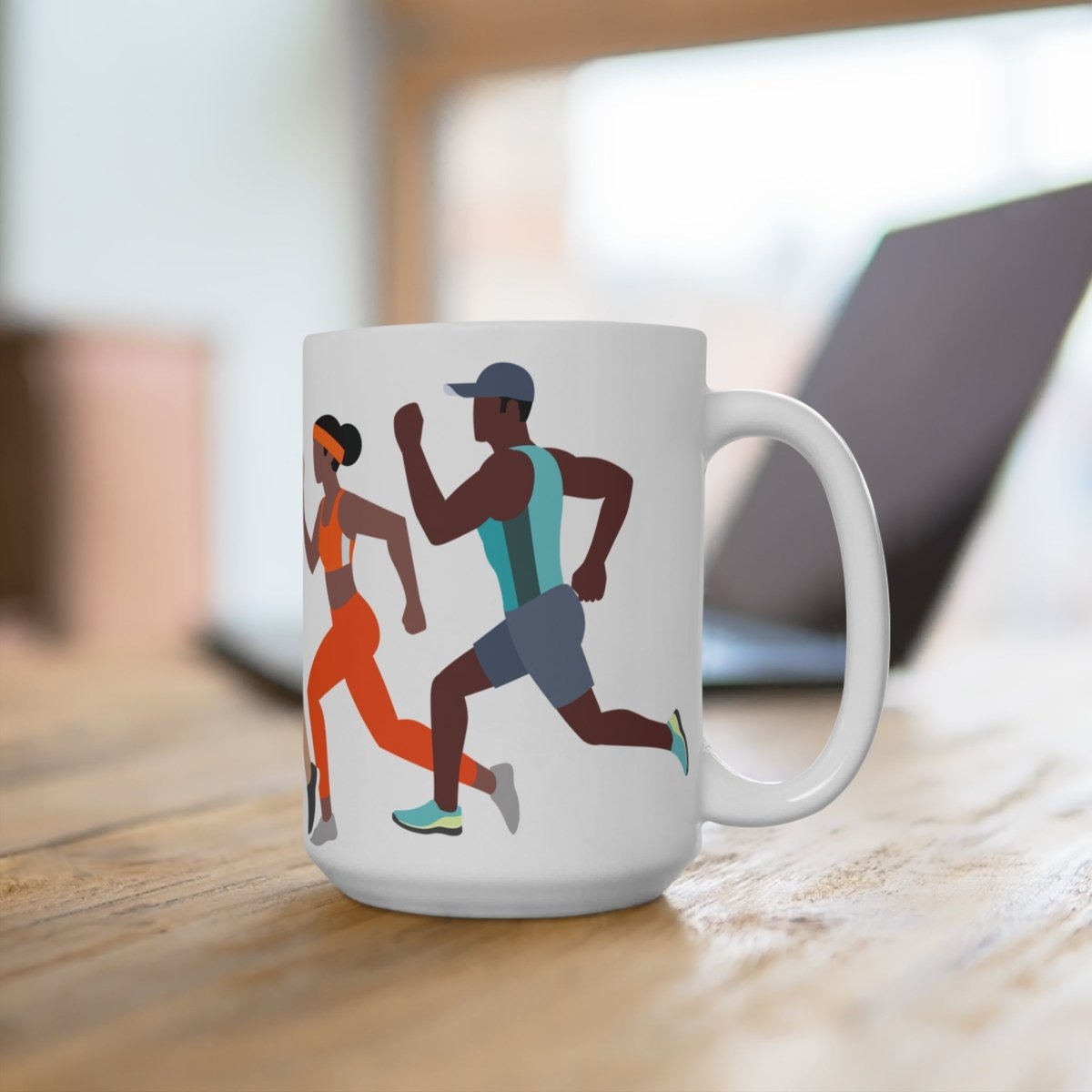 Melanin Running Club Mug - Afrocentric Art by The Trini Gee