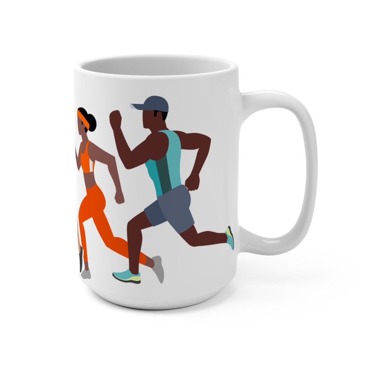 Melanin Running Club Mug - Afrocentric Art by The Trini Gee
