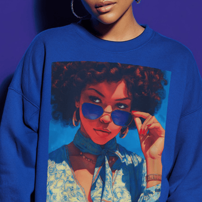 Melanin Shade Sweatshirt - Afrocentric Art by The Trini Gee