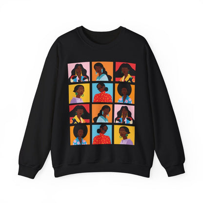 Melanin Squares Sweatshirt - Afrocentric Art by The Trini Gee