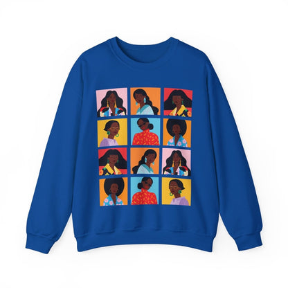 Melanin Squares Sweatshirt - Afrocentric Art by The Trini Gee