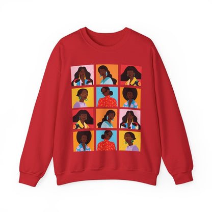 Melanin Squares Sweatshirt - Afrocentric Art by The Trini Gee