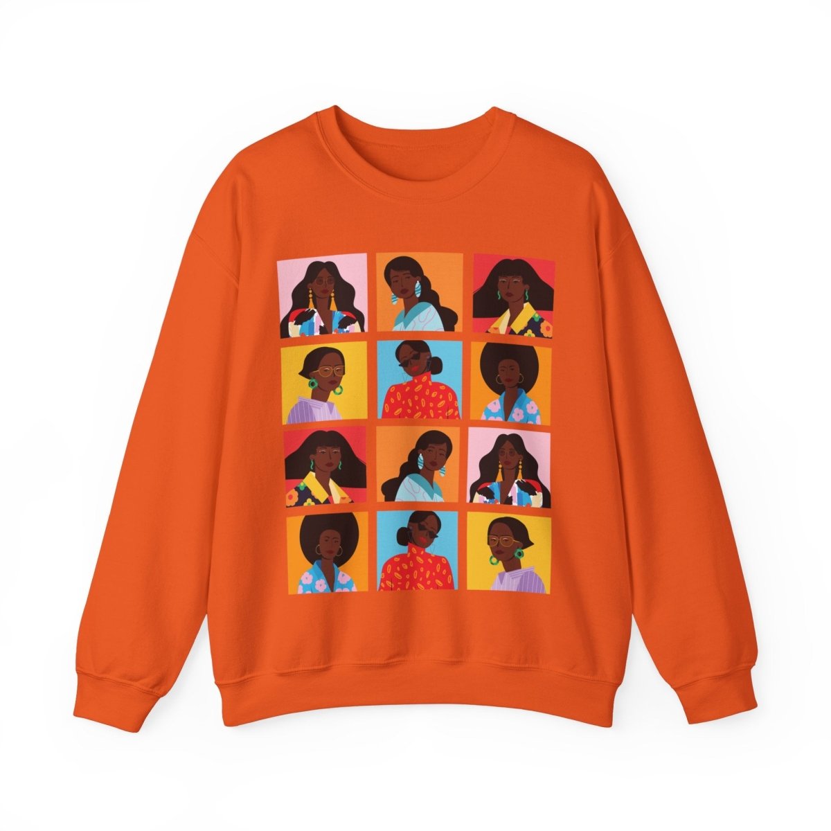 Melanin Squares Sweatshirt - Afrocentric Art by The Trini Gee