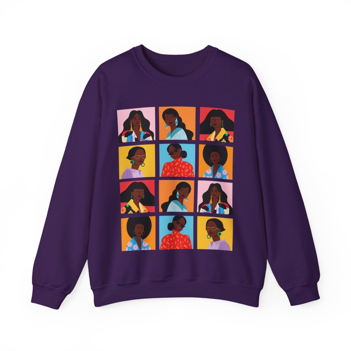 Melanin Squares Sweatshirt - Afrocentric Art by The Trini Gee
