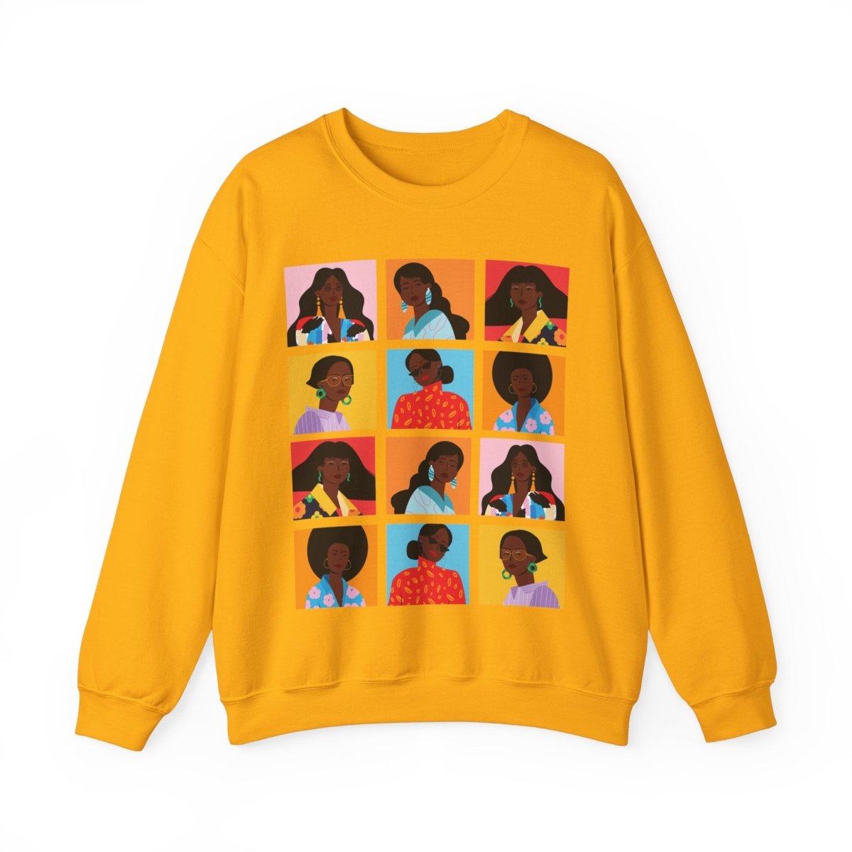 Melanin Squares Sweatshirt - Afrocentric Art by The Trini Gee