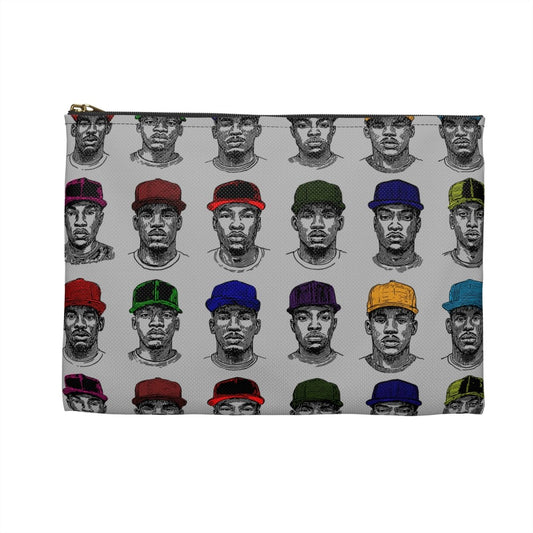 Men in Caps Accessory Pouch - Afrocentric Art by The Trini Gee